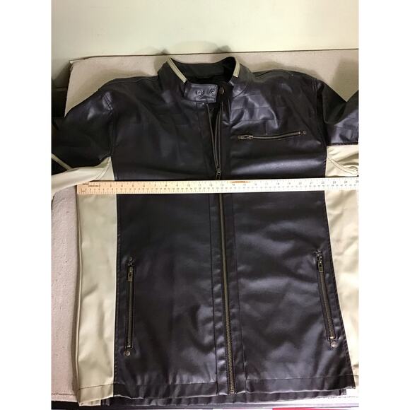 Distortion Custom Rags Men’s Vintage Faux Leather Motorcycle Jacket Sz.XXL  EUC - Picture 6 of 11